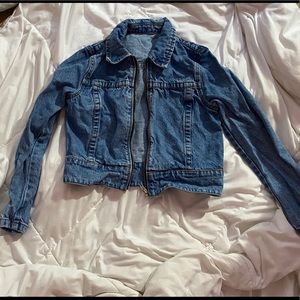 Brandy Melville Denim Zip Up Jacket